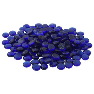 vidaXL Stakleni nugget 17-19 mm Kobalt plava Stakl