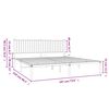 vidaXL Metalni okvir za krevet s uzglavljem crni 183x213 cm