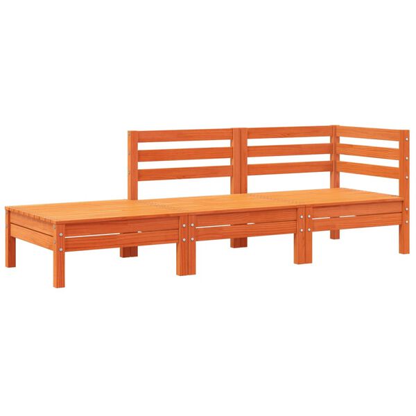 vidaXL Vrtni trosjed s jastucima i tabureom