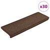 vidaXL Prostirke za stepenice 30 kom 65x21x4 cm boje kave s pravokutnim rubom
