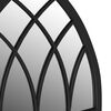 vidaXL Vrtno ogledalo crno 70 x 30 cm željezno za vanjsku upotrebu
