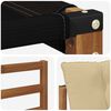 vidaXL Set vanjskih sofa s jastukom 5 pcs Prirodna i bež
