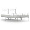 vidaXL Metalni okvir kreveta uzglavlje i podnožje bijeli 120x200 cm