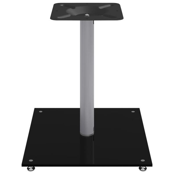 vidaXL Stalci za zvučnike crno-srebrni 2 kom kaljeno staklo s 1 stupom