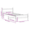 vidaXL Okvir kreveta bez madraca 90 x 190 cm od masivne borovine