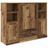 vidaXL Highboard s ladicama 3 pcs Staro drvo Konstruirano drvo