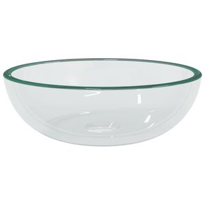 vidaXL Umivaonik od kaljenog stakla 35 x 12 cm prozirni