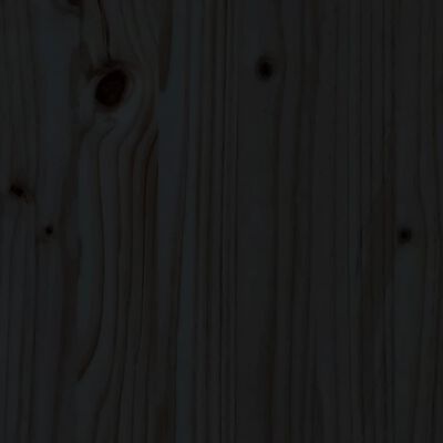 vidaXL Ležaljka za sunčanje crna 199,5x60x74 cm od masivne borovine