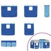 vidaXL Krevet na kat za djecu s zavjesama Bijela i Plava 79,5 x 200 cm