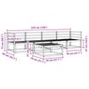 vidaXL Set vanjskih sofa 5 pcs Prirodna Čvrsto drvo akacije