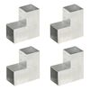 vidaXL Spojnici za stupove u L-obliku 4 kom pocinčani metal 101x101 mm