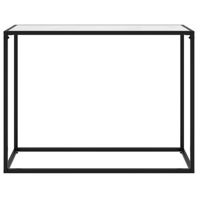 vidaXL Konzolni stol bijeli 100 x 35 x 75 cm od kaljenog stakla