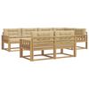 vidaXL Set vanjskih sofa s jastukom 6 pcs Bijela i bež Poliester