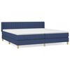 vidaXL Krevet s oprugama i madracem plavi 200 x 200 cm od tkanine