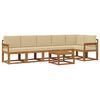 vidaXL Set vanjskih sofa s jastukom 7 pcs Prirodna i bež