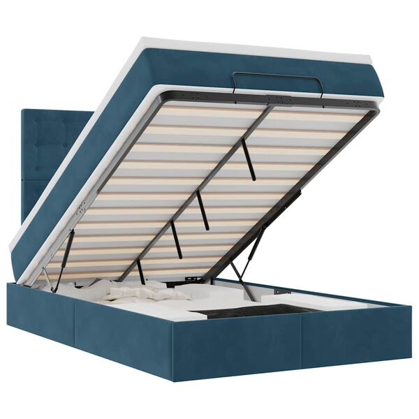 vidaXL Okvir kreveta s madracima tamnoplavi 120x200 cm bar&scaron;unasti