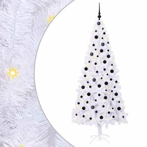 vidaXL Umjetno božićno drvce s stalakom Bijelo 210 cm PVC i čelik