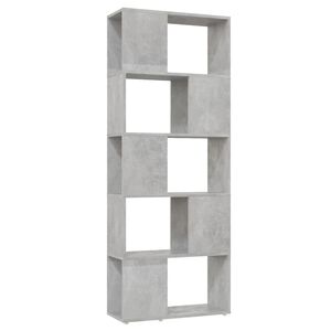 vidaXL Ormarić za knjige / sobna pregrada boja betona 60 x 24 x 155 cm