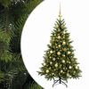 vidaXL Umjetno božićno drvce s kuglicom 150 cm 150 LED lampica