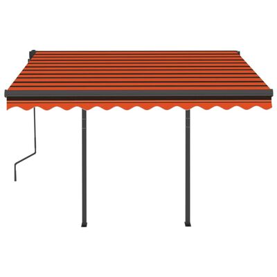 vidaXL Automatska tenda na uvlačenje 3,5 x 2,5 m narančasto-smeđa