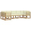 vidaXL Set vanjskih sofa 7 kom. Bijela i krem