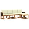 vidaXL Set vanjskih sofa 5 kom. Prirodna i krem Poliester