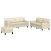 vidaXL 3-dijelni set sofa krem od umjetne kože