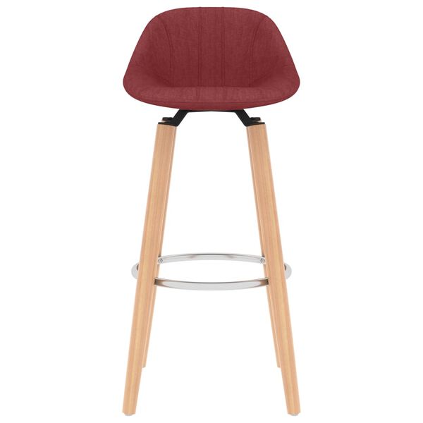 vidaXL Barski stolci od tkanine 2 kom crvena boja vina