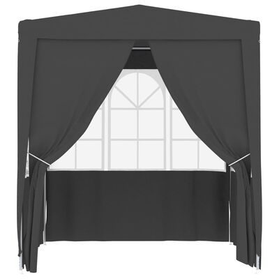 vidaXL Profesionalni šator za zabave 2,5 x 2,5 m antracit 90 g/m²