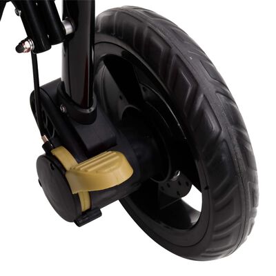 vidaXL Dječja kolica s 3 kotača sivo-smeđa i crna čelična