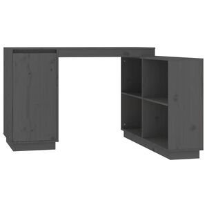 vidaXL Radni stol sivi 110 x 50 x 75 cm od masivne borovine