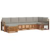 vidaXL Set vanjskih sofa 7 kom. Prirodna i svijetlo siva