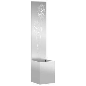 vidaXL Privatnost u vrtu Srebrno 32 x 32 x 150 cm Pocinčani čelik