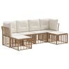 vidaXL Set vanjskih sofa Prirodna Poliester