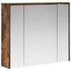 vidaXL Kupaonski ormar s ogledalom Dimljeni hrast 73,5 x 16 x 62,5 cm