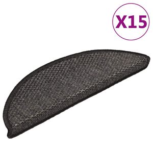 vidaXL Samoljepljivi otirači za stepenice 15 kom 56x17x3 cm antracit