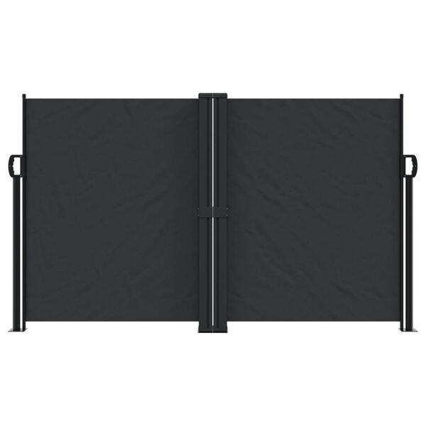 vidaXL Uvlačiva bočna tenda 140 x 1000 cm crna