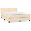vidaXL Krevet s oprugama i madracem krem 140 x 190 cm od tkanine