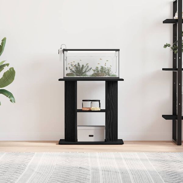 vidaXL Stalak za akvarij crni hrast 60x30x60 cm inženjerski drvo