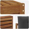 vidaXL Set vanjskih sofa s jastukom 5 pcs Prirodna i antracit