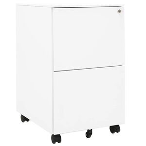 vidaXL Mobilni ormarić za spise bijeli 39 x 45 x 67 cm čelični