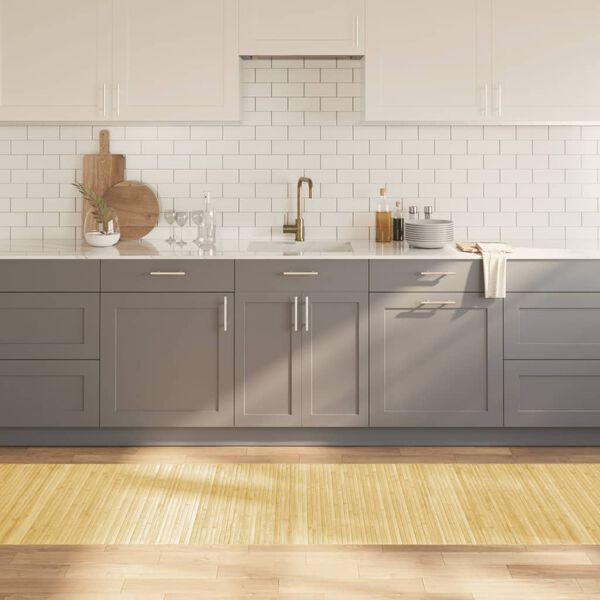 vidaXL Tepih pravokutni svijetli prirodni 80 x 400 cm od bambusa