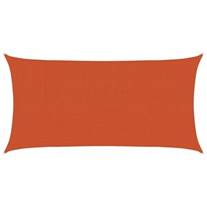 vidaXL Jedrilica za sunčevu sjenu Narančasta 2 x 6 m HDPE