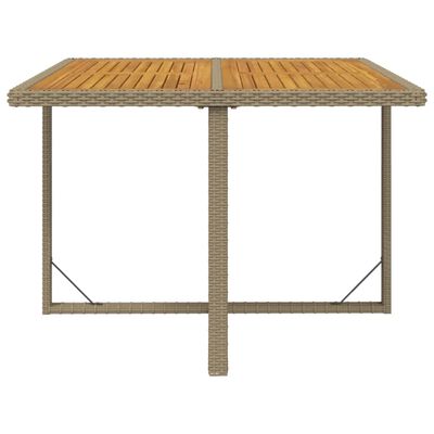 vidaXL Vrtni stol bež 109 x 107 x 74 cm od poliratana i drva bagrema