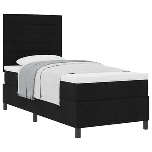 vidaXL Krevet s opruga kutije s madracem Crna 80 x 200 cm tkanina