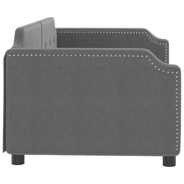 vidaXL Dnevni krevet tamnosivi 90 x 190 cm od tkanine