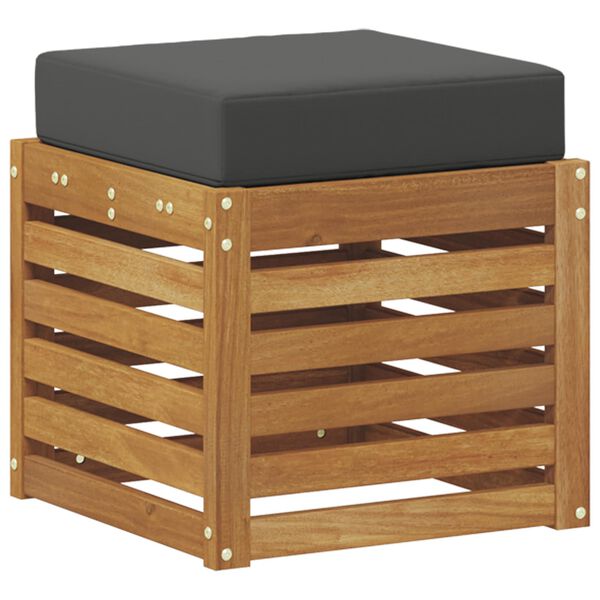 vidaXL Klupa 2 Komad Prirodna i antracit Čvrsto drvo akacije