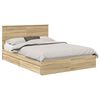 vidaXL Krevet s od storage Sonoma hrast 140 x 190 cm Konstruirano drvo