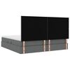 vidaXL Krevet s prostorom za pohranu s LED-om Tamno siva 200 x 200 cm