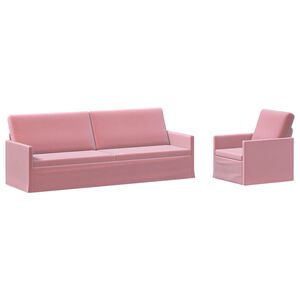 vidaXL Set sofe 2 pcs Ružičasta Bar&scaron;un